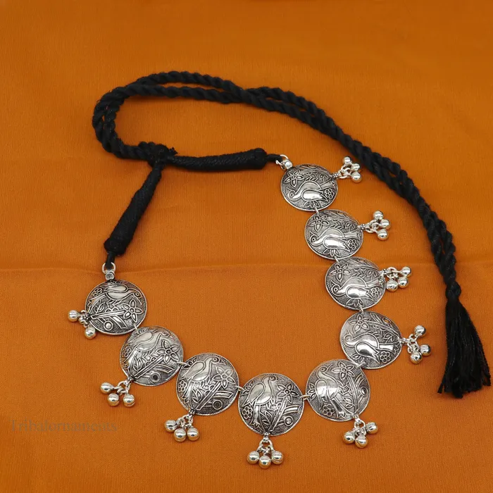 925 sterling silver customized bird design vintage style charm necklace choker tribal ethnic belly dance jewelry best brides gift set259 TRIBAL ORNAMENTS Necklaces
