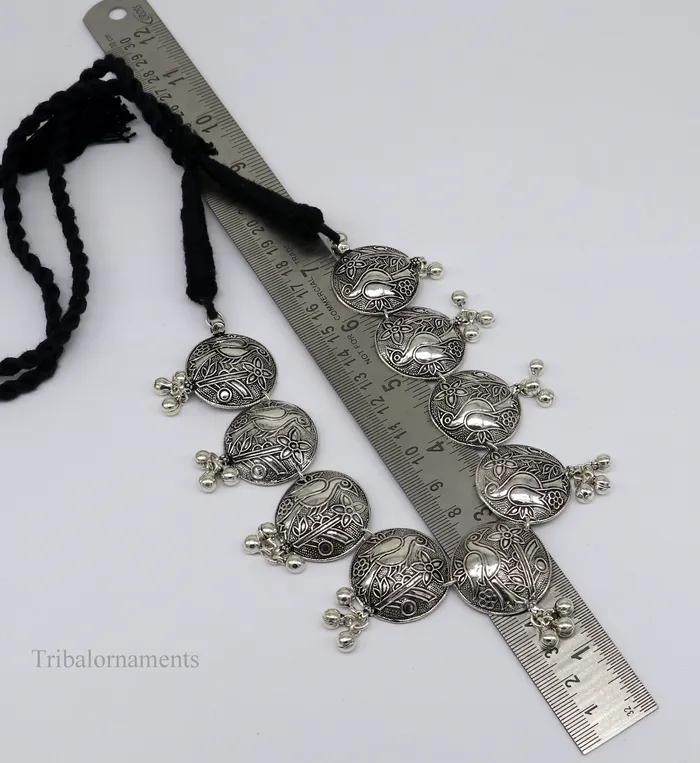 925 sterling silver customized bird design vintage style charm necklace choker tribal ethnic belly dance jewelry best brides gift set259 TRIBAL ORNAMENTS Necklaces