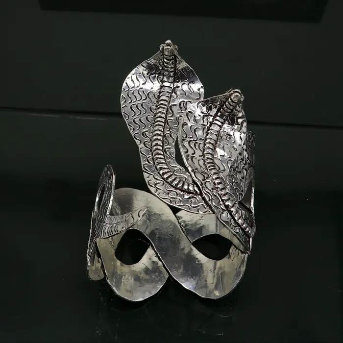 925 sterling silver customized snake style cuff bracelet adjustable bangle fabulous wedding brides collection best gifting jewelry nssk343 TRIBAL ORNAMENTS Bracelets