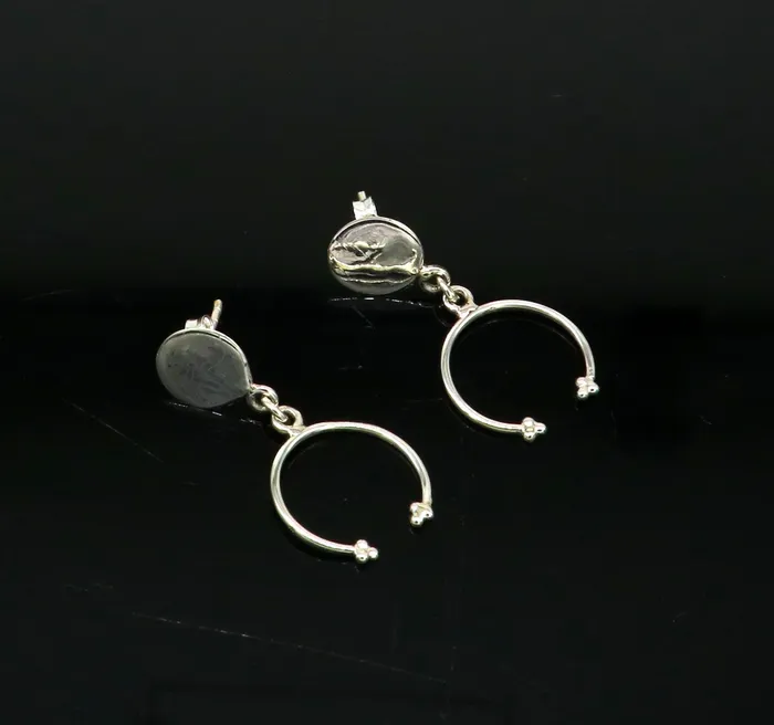 925 sterling silver customized unique design dainty elegant plain fancy stud earring drop dangle geometric earring gift to her ear718 TRIBAL ORNAMENTS Earrings 925 sterling silver customized unique design dainty elegant plain fancy stud earring drop dangle geometric earring gift to her ear718 TRIBAL ORNAMENTS Earrings