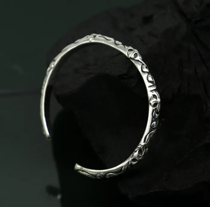 925 sterling silver handcrafted work Superior Quality Graceful Design Glossy Plain solid Bracelet Kada for Men and womens gifting cuff50 TRIBAL ORNAMENTS Bracelets