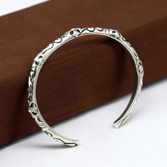 925 sterling silver handcrafted work Superior Quality Graceful Design Glossy Plain solid Bracelet Kada for Men and womens gifting cuff50 TRIBAL ORNAMENTS Bracelets
