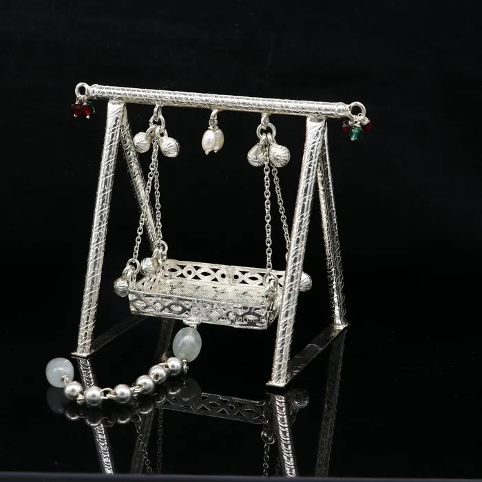 925 Sterling silver handmade Bal Gopala jhula little Krishna swing child Krishan Palana silver Jhula laddu Gopal jhula silver art su1128 TRIBAL ORNAMENTS Rings 925 Sterling silver handmade Bal Gopala jhula little Krishna swing child Krishan Palana silver Jhula laddu Gopal jhula silver art su1128 TRIBAL ORNAMENTS Rings