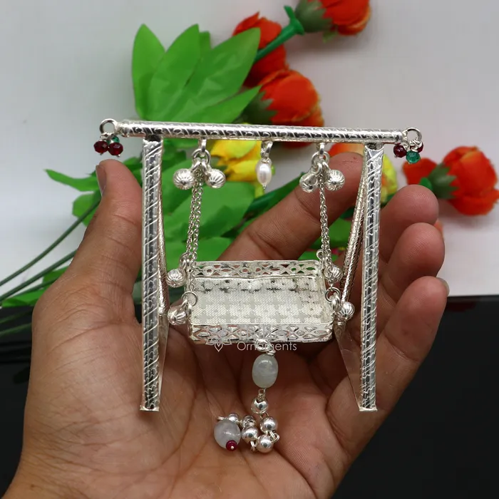 925 Sterling silver handmade Bal Gopala jhula little Krishna swing child Krishan Palana silver Jhula laddu Gopal jhula silver art su1128 TRIBAL ORNAMENTS Rings 925 Sterling silver handmade Bal Gopala jhula little Krishna swing child Krishan Palana silver Jhula laddu Gopal jhula silver art su1128 TRIBAL ORNAMENTS Rings