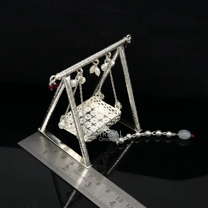925 Sterling silver handmade Bal Gopala jhula little Krishna swing child Krishan Palana silver Jhula laddu Gopal jhula silver art su1128 TRIBAL ORNAMENTS Rings 925 Sterling silver handmade Bal Gopala jhula little Krishna swing child Krishan Palana silver Jhula laddu Gopal jhula silver art su1128 TRIBAL ORNAMENTS Rings