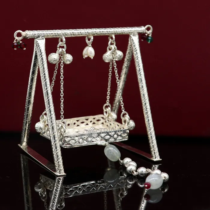 925 Sterling silver handmade Bal Gopala jhula little Krishna swing child Krishan Palana silver Jhula laddu Gopal jhula silver art su1128 TRIBAL ORNAMENTS Rings 925 Sterling silver handmade Bal Gopala jhula little Krishna swing child Krishan Palana silver Jhula laddu Gopal jhula silver art su1128 TRIBAL ORNAMENTS Rings