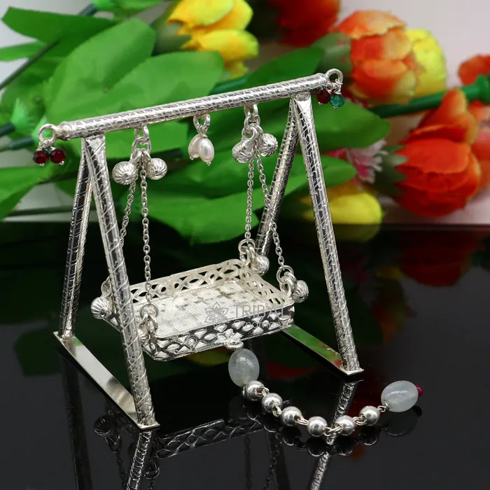 925 Sterling silver handmade Bal Gopala jhula little Krishna swing child Krishan Palana silver Jhula laddu Gopal jhula silver art su1128 TRIBAL ORNAMENTS Rings 925 Sterling silver handmade Bal Gopala jhula little Krishna swing child Krishan Palana silver Jhula laddu Gopal jhula silver art su1128 TRIBAL ORNAMENTS Rings