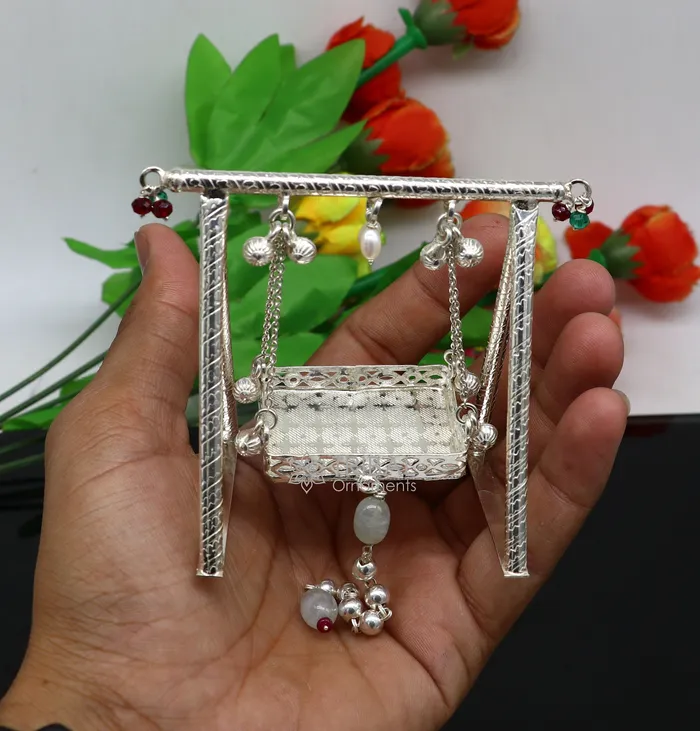 925 Sterling silver handmade Bal Gopala jhula little Krishna swing child Krishan Palana silver Jhula laddu Gopal jhula silver art su1128 TRIBAL ORNAMENTS Rings 925 Sterling silver handmade Bal Gopala jhula little Krishna swing child Krishan Palana silver Jhula laddu Gopal jhula silver art su1128 TRIBAL ORNAMENTS Rings