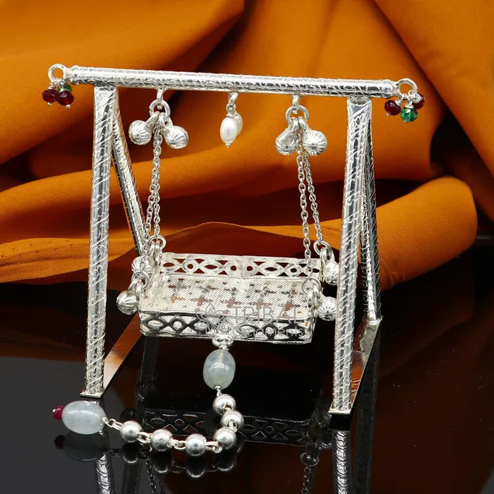 925 Sterling silver handmade Bal Gopala jhula little Krishna swing child Krishan Palana silver Jhula laddu Gopal jhula silver art su1128 TRIBAL ORNAMENTS Rings 925 Sterling silver handmade Bal Gopala jhula little Krishna swing child Krishan Palana silver Jhula laddu Gopal jhula silver art su1128 TRIBAL ORNAMENTS Rings