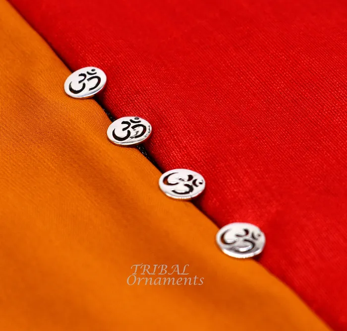 925 Sterling silver handmade gorgeous sign Aum or OM design buttons or cufflinks for mens kurta best gifting jewelry occasions btn04 TRIBAL ORNAMENTS Rings