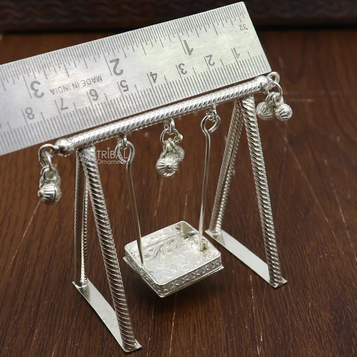 925 Sterling silver handmade Laddu Gopala child Krishna swing child Krishna palna silver jhula laddu gopal jhula silver art su1286 TRIBAL ORNAMENTS Rings 925 Sterling silver handmade Laddu Gopala child Krishna swing child Krishna palna silver jhula laddu gopal jhula silver art su1286 TRIBAL ORNAMENTS Rings