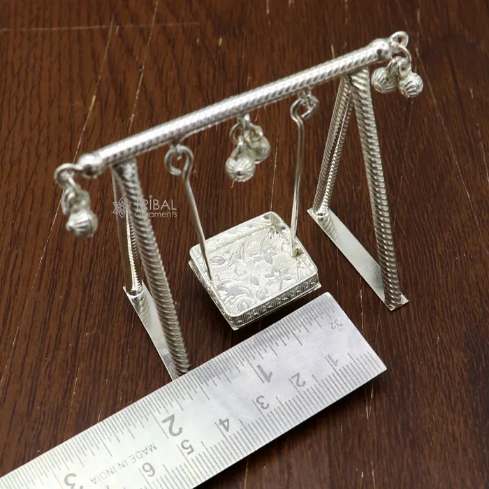 925 Sterling silver handmade Laddu Gopala child Krishna swing child Krishna palna silver jhula laddu gopal jhula silver art su1286 TRIBAL ORNAMENTS Rings 925 Sterling silver handmade Laddu Gopala child Krishna swing child Krishna palna silver jhula laddu gopal jhula silver art su1286 TRIBAL ORNAMENTS Rings