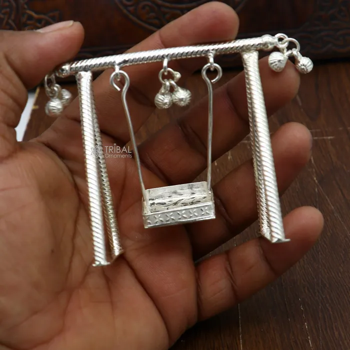 925 Sterling silver handmade Laddu Gopala child Krishna swing child Krishna palna silver jhula laddu gopal jhula silver art su1286 TRIBAL ORNAMENTS Rings 925 Sterling silver handmade Laddu Gopala child Krishna swing child Krishna palna silver jhula laddu gopal jhula silver art su1286 TRIBAL ORNAMENTS Rings