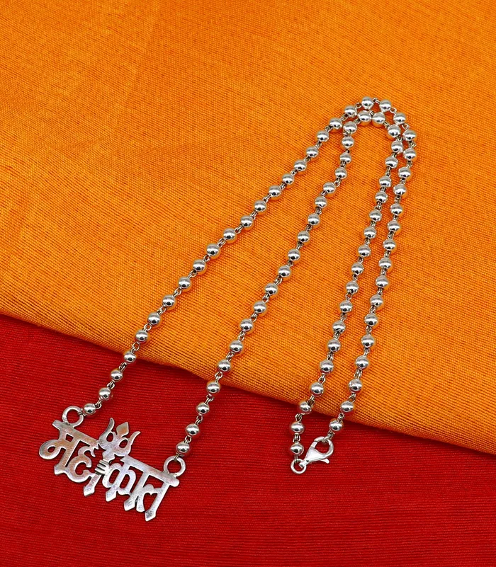 925 sterling silver handmade Lord shiva Mahakal Name pendant amazing stunning beaded divine necklace blessing shiva necklace set212 TRIBAL ORNAMENTS Necklaces