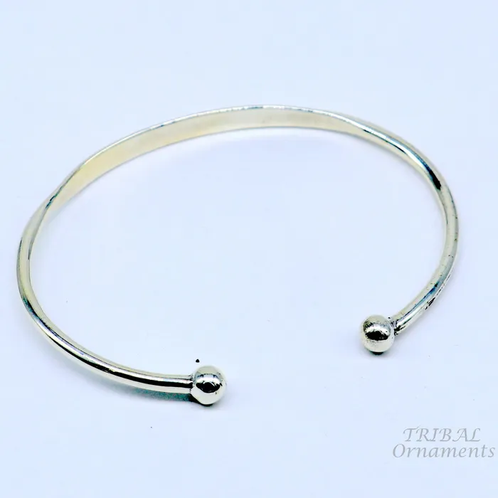 925 sterling silver handmade plain shiny design bangle bracelet cuff kada excellent gifting plain bracelet stylish gifting kada cuff109 TRIBAL ORNAMENTS Bracelets