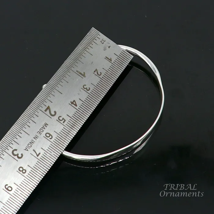 925 sterling silver handmade plain shiny design bangle bracelet cuff kada excellent gifting plain bracelet stylish gifting kada cuff109 TRIBAL ORNAMENTS Bracelets