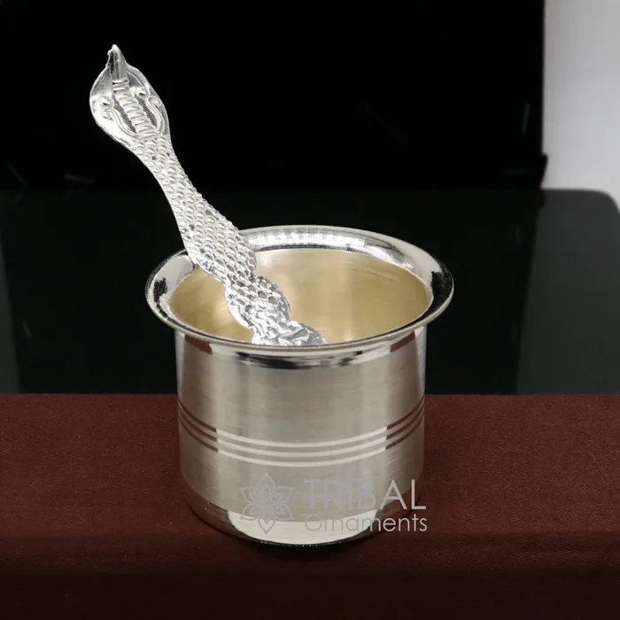 999 fine silver Panchmrit bowl or baby kids milk serving bowl pure silver utensils home and temple puja accessories india su1037 TRIBAL ORNAMENTS Necklaces