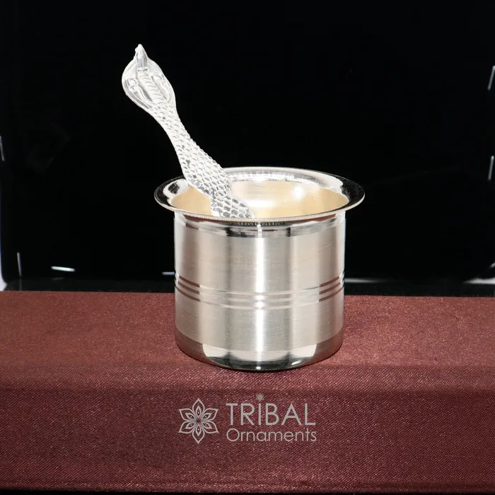 999 fine silver Panchmrit bowl or baby kids milk serving bowl pure silver utensils home and temple puja accessories india su1037 TRIBAL ORNAMENTS Necklaces