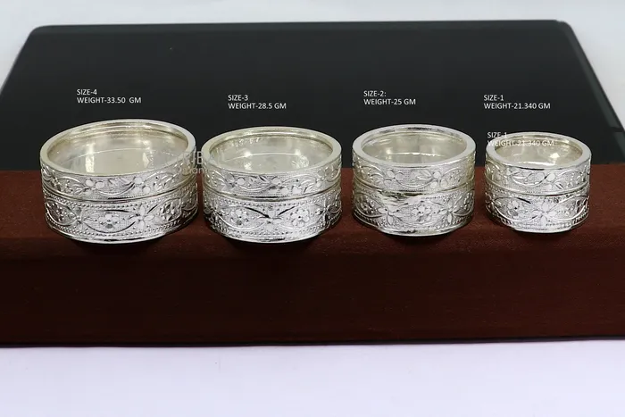 999 pure silver small prasadam box kajal box Tobacco box storage box silver utensils silver box personal box worshiping box stb831 TRIBAL ORNAMENTS Rings