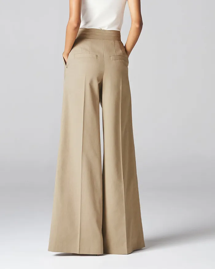 ADEAM Earrings Beige Kyoto Trouser ADEAM Earrings Beige Kyoto Trouser