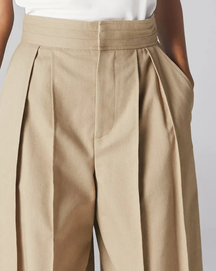 ADEAM Earrings Beige Kyoto Trouser ADEAM Earrings Beige Kyoto Trouser