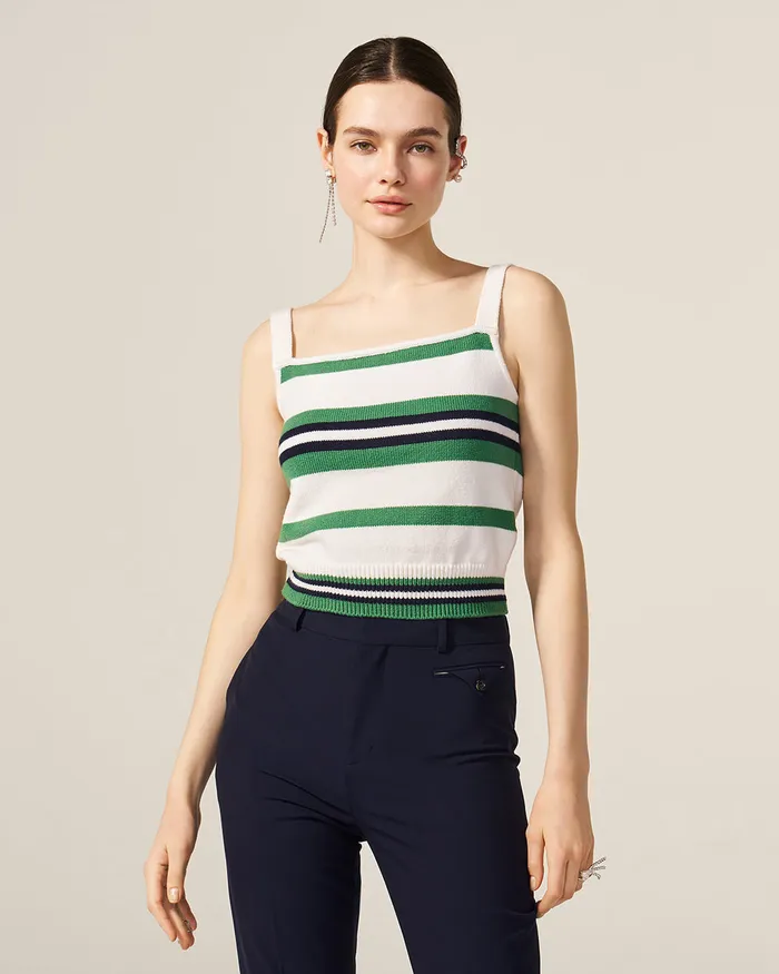 ADEAM Necklaces White Tennis Club Camisole