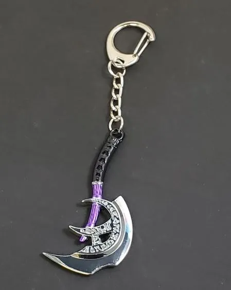 alice AZ1221 Silver Purple Sword Keychain Rings