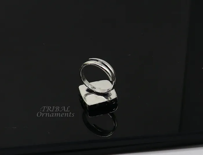 Amazing green stone Modern cultural fashionable 925 sterling silver adjustable ring best gift for hergirls charming jewelry india sr352 TRIBAL ORNAMENTS Rings Amazing green stone Modern cultural fashionable 925 sterling silver adjustable ring best gift for hergirls charming jewelry india sr352 TRIBAL ORNAMENTS Rings