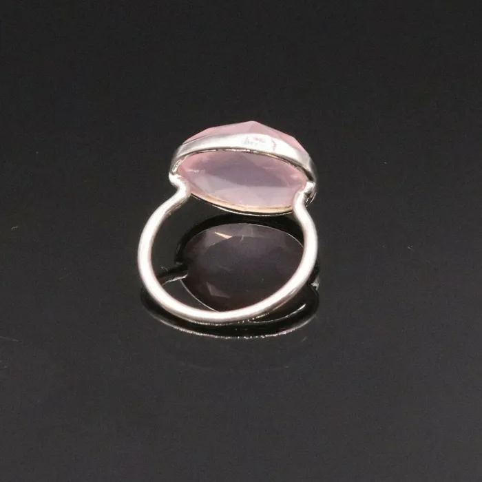 AWESOME PINK ROSE QUARTZ 925 SOLID SILVER HANDMADE RING BAND UNISEX sr118 TRIBAL ORNAMENTS Rings