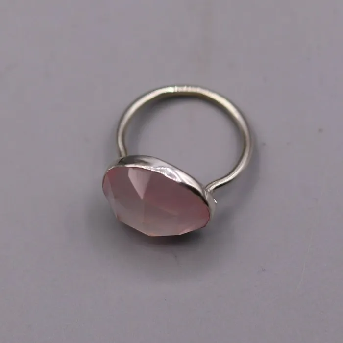 AWESOME PINK ROSE QUARTZ 925 SOLID SILVER HANDMADE RING BAND UNISEX sr118 TRIBAL ORNAMENTS Rings