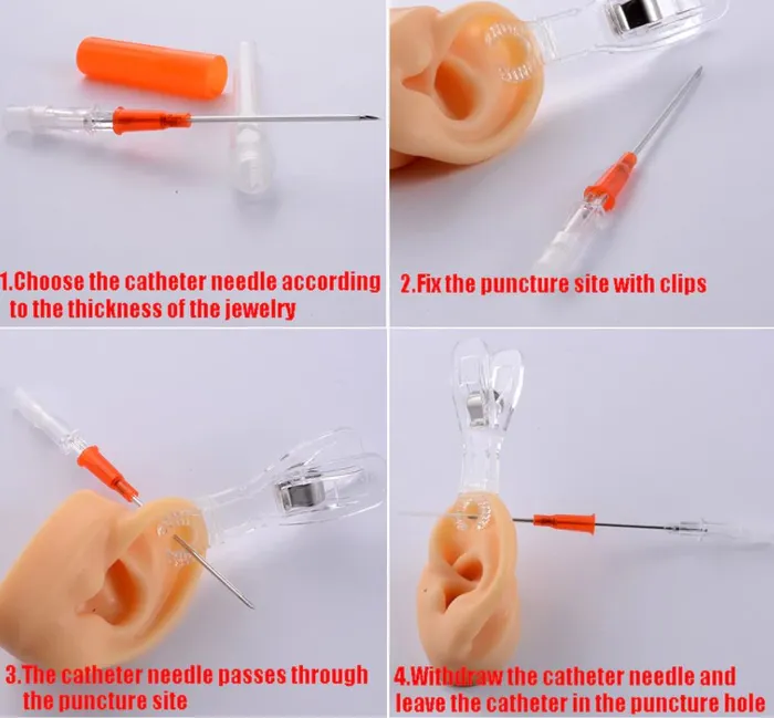 AZ553 Disposable Piercing Set 12mm Ear Stud 02 Earrings