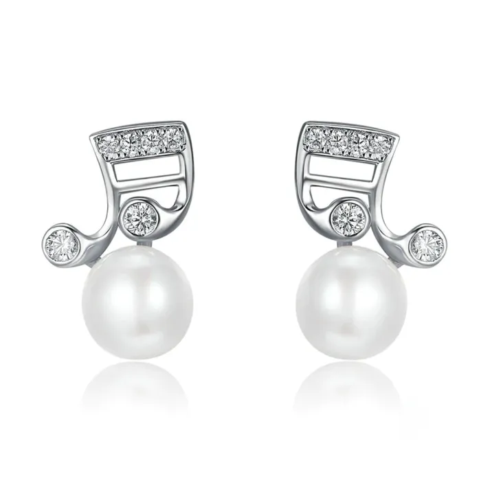 bamoer Official Store Rings Smiling Sixteenths Silver Studs
