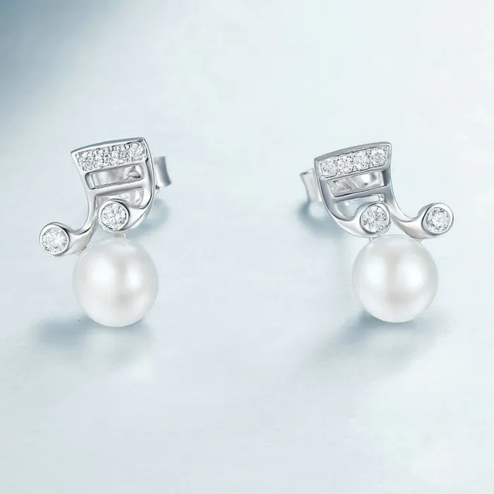 bamoer Official Store Rings Smiling Sixteenths Silver Studs