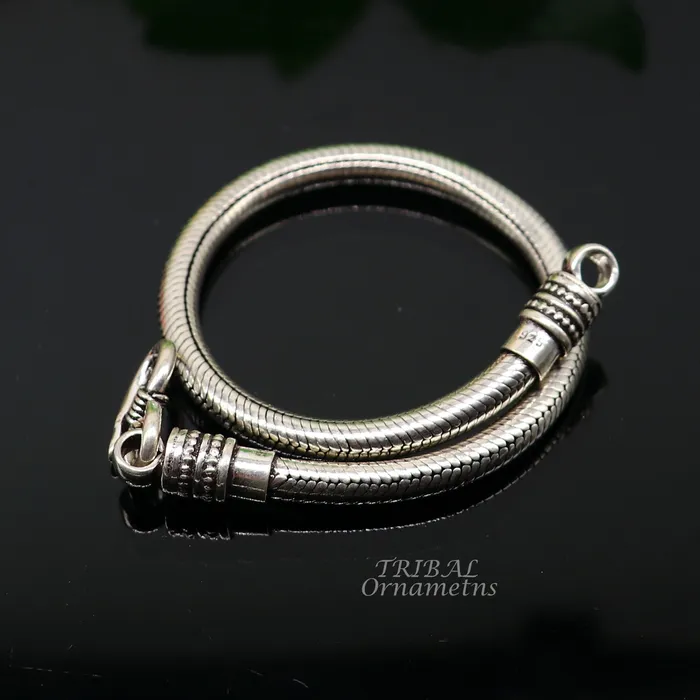 Bracelets 75 to 9 Vintage design pure 925 sterling silver handmade amazing snake chain flexible unisex bracelet jewelry from Rajasthan india sbr446 TRIBAL ORNAMENTS Bracelets 75 to 9 Vintage design pure 925 sterling silver handmade amazing snake chain flexible unisex bracelet jewelry from Rajasthan india sbr446 TRIBAL ORNAMENTS