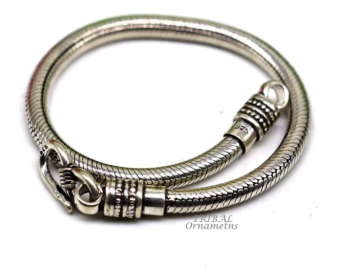 Bracelets 75 to 9 Vintage design pure 925 sterling silver handmade amazing snake chain flexible unisex bracelet jewelry from Rajasthan india sbr446 TRIBAL ORNAMENTS