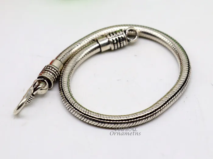 Bracelets 75 to 9 Vintage design pure 925 sterling silver handmade amazing snake chain flexible unisex bracelet jewelry from Rajasthan india sbr446 TRIBAL ORNAMENTS