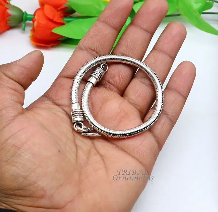 Bracelets 75 to 9 Vintage design pure 925 sterling silver handmade amazing snake chain flexible unisex bracelet jewelry from Rajasthan india sbr446 TRIBAL ORNAMENTS