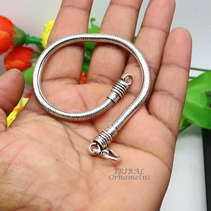 Bracelets 75 to 9 Vintage design pure 925 sterling silver handmade amazing snake chain flexible unisex bracelet jewelry from Rajasthan india sbr446 TRIBAL ORNAMENTS