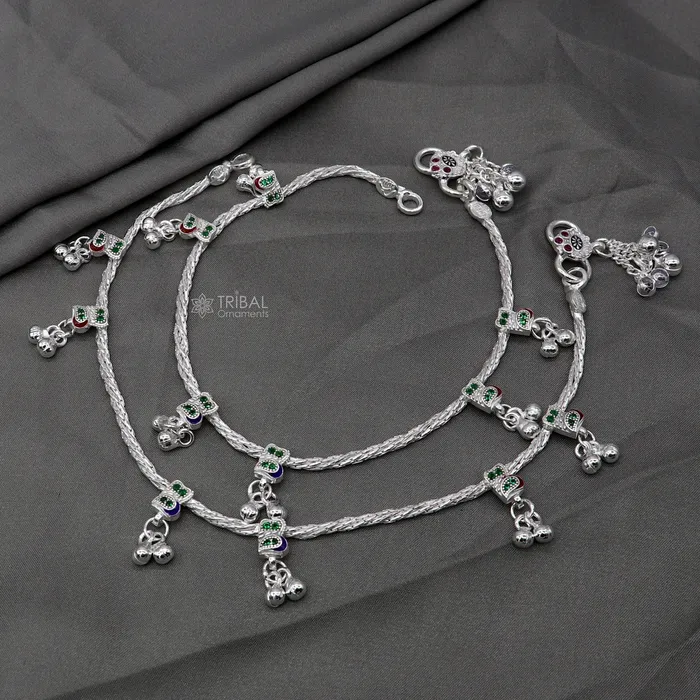 Bracelets 925 sterling silver handmade stylish anklets amazing Ankle bracelet for gifting belly dance ethnic jewelry ank640 TRIBAL ORNAMENTS Bracelets 925 sterling silver handmade stylish anklets amazing Ankle bracelet for gifting belly dance ethnic jewelry ank640 TRIBAL ORNAMENTS