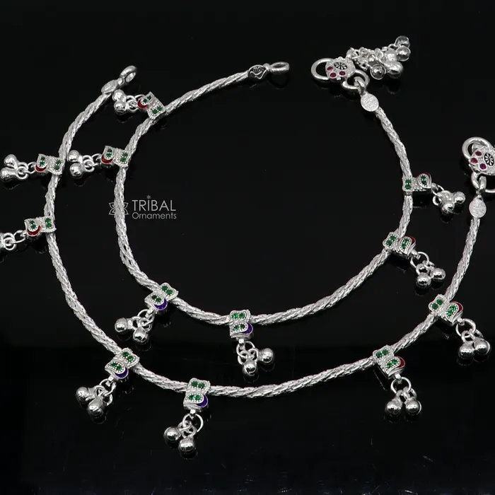 Bracelets 925 sterling silver handmade stylish anklets amazing Ankle bracelet for gifting belly dance ethnic jewelry ank640 TRIBAL ORNAMENTS