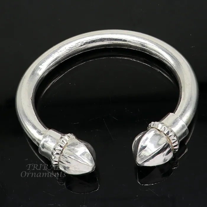 Bracelets 925 sterling silver mens plain bangle bracelet adjustable kada solid tribal design bangle gifting kada nsk569 TRIBAL ORNAMENTS Bracelets 925 sterling silver mens plain bangle bracelet adjustable kada solid tribal design bangle gifting kada nsk569 TRIBAL ORNAMENTS