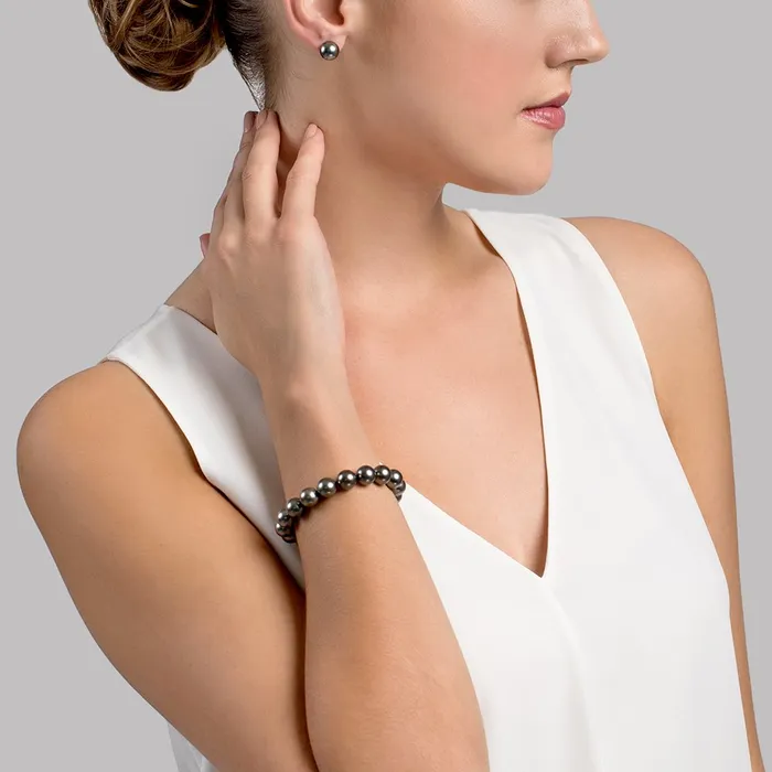 Bracelets spt Tahitian True Round Pearl Bracelet 100110mm AAA Quality