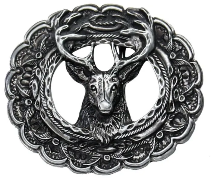 BU40 Deer Head Belt Buckle POLLY Earrings
