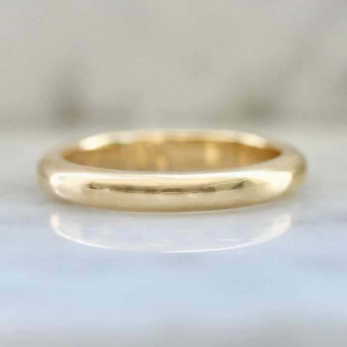 Butter Donut 3mm Rounded Gold Band Made By Gem Breakfast Rings