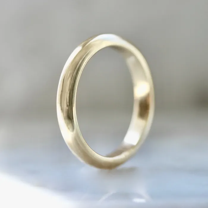 Butter Donut 3mm Rounded Gold Band Made By Gem Breakfast Rings