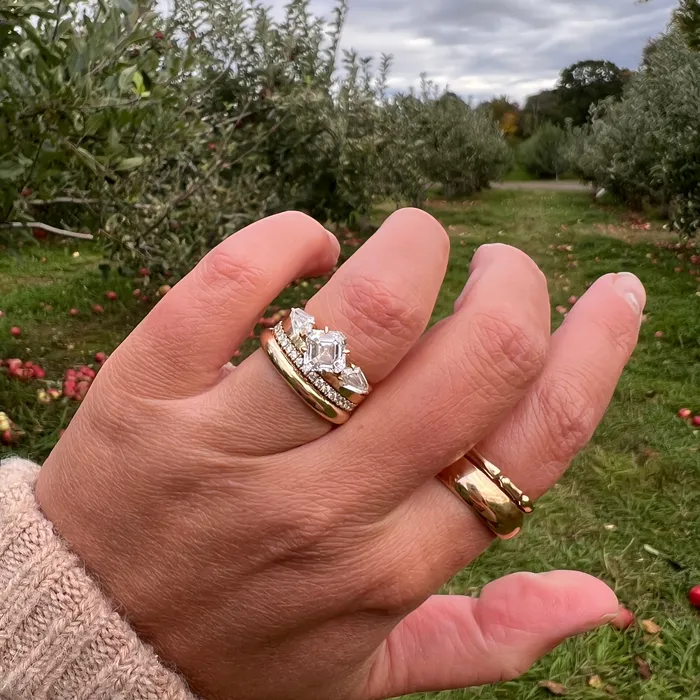 Butter Donut 3mm Rounded Gold Band Made By Gem Breakfast Rings