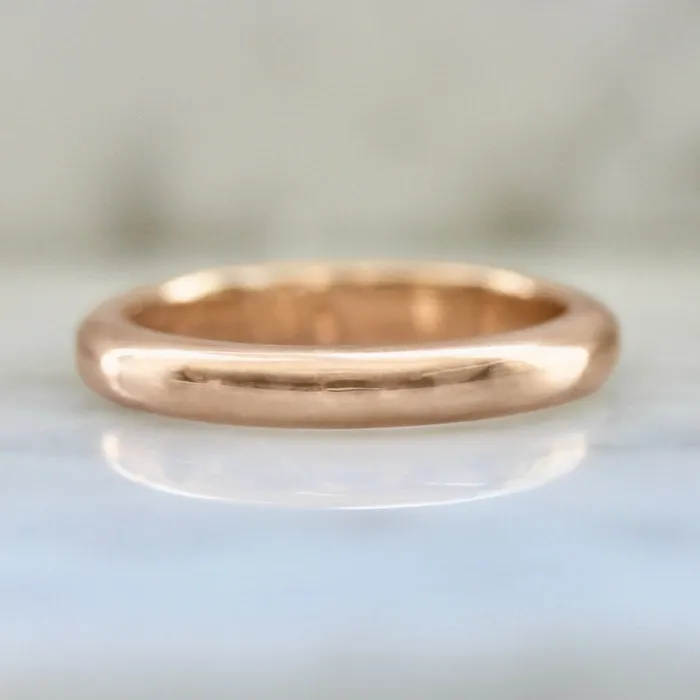 Butter Donut 3mm Rounded Gold Band Made By Gem Breakfast Rings