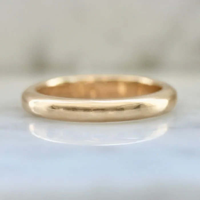 Butter Donut 3mm Rounded Gold Band Made By Gem Breakfast Rings