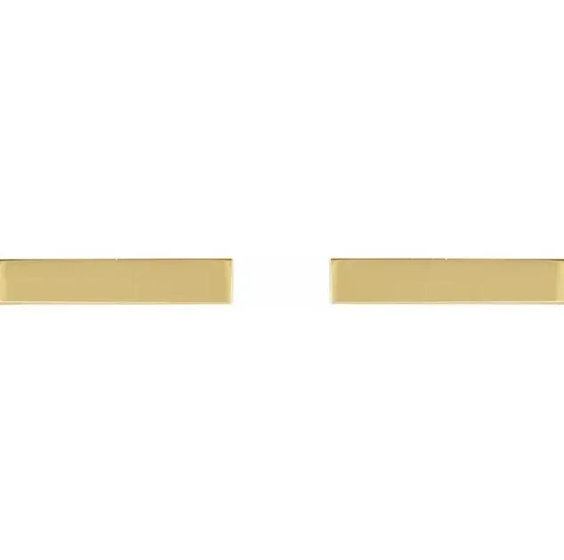 Charles Colvard Earrings Engravable Bar Stud Earrings