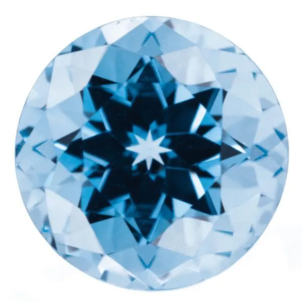 Chatham LabGrown Round Aqua Blue Spinel Stone Size FIRE BRILLIANCE Rings